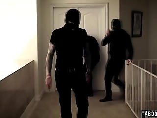 Screaming loud from agony and pain as she gets gang fucked in all holes!