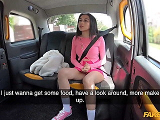 Fake Taxi - young London babe with big tits and cute ass seduces cabbie for free ride but his massive cock csan hardly fits inside her tight pussy