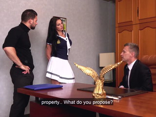 Anal, Fucking, High heels, Milf, School, Shaved, Socks, Uniform, European, German, Hardcore, Heels, Punishment, Schoolgirl, Table, Tied