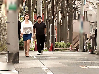 Japanese millionaire woman is arrested and fucks with all the witnesses and her cuckolded husband is watching