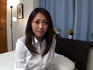 Hairy Japanese mature is doing her first porn video