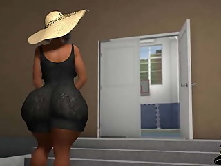 BBC fucks big booty elderly Ebony lady in the shower of a community center.