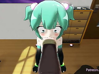 Cell Futa invade and Fuck Mimiku sex